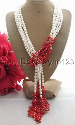 Collana lunga 3strds perle - 3strds, 50"